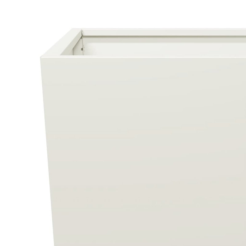 Aldegundo Metal Elevated Planter, 75cm H x 45cm W x 45cm D, White