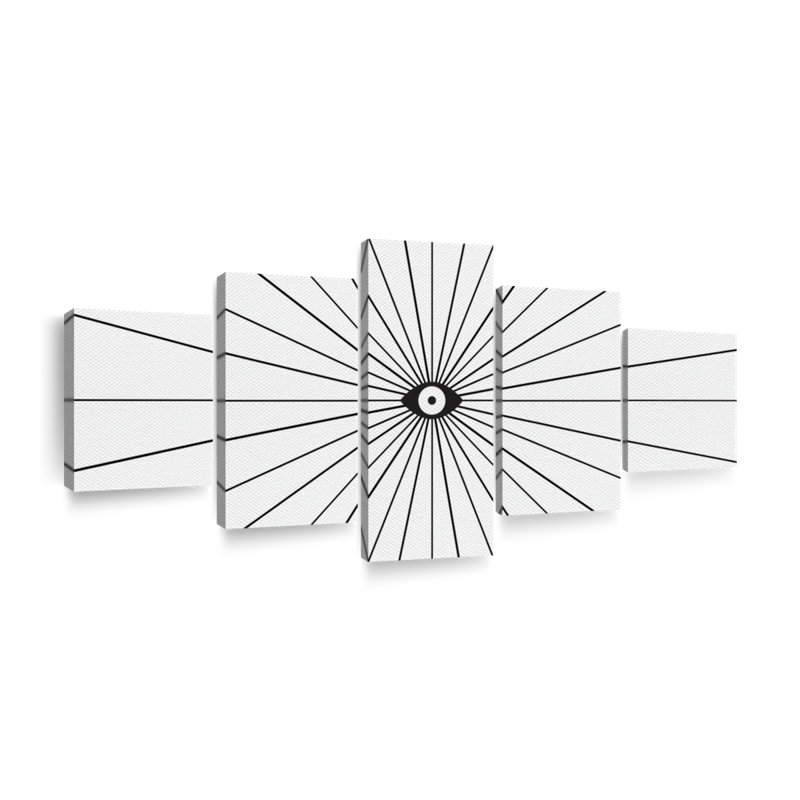 The Eye - Ensemble de 5 toiles tendues, H 34 po x l 74 po x P 1,25 po