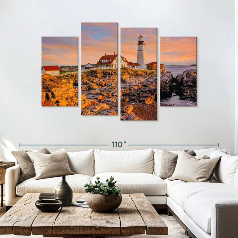 Rocky shore lighthouse Aletra, H 54 po x l 84 po
