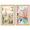 «Blush Parisian Glam Art», ensemble de 2 impressions sur toile par 