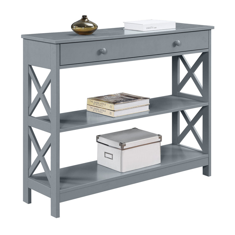 Aafko 39.5" Console Table, Gray, 31.5" H x 39.5" W x 12" D