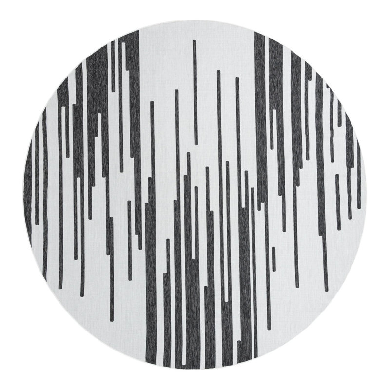 Tapis intérieur / extérieur d'extérieur moderne, Rond 12 pi