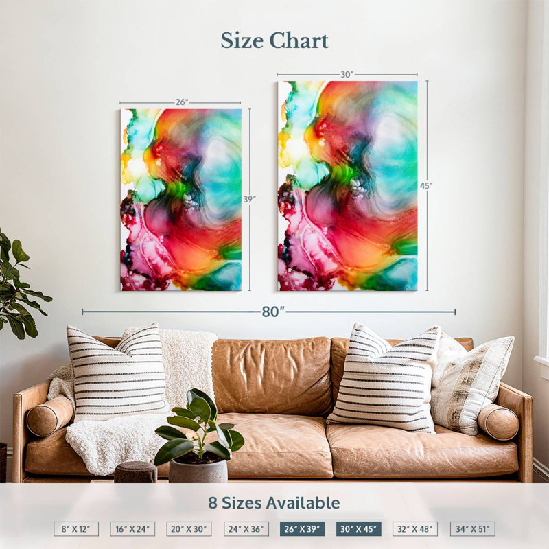 Avery The Rainbow Waterfall, 39" H x 26" W