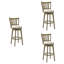 Tabouret de bar en bois d'hévéa à hauteur de comptoir ou de bar Demeterius-136372187-164590580-164590583