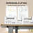 L-Shaped Standing Desk, Ergonomic Large Computer Table with Left and Right Interchangeable Installation, Adjustable Height Electric Desk With Memory Controller，63"x 55", Retro brown-209399869