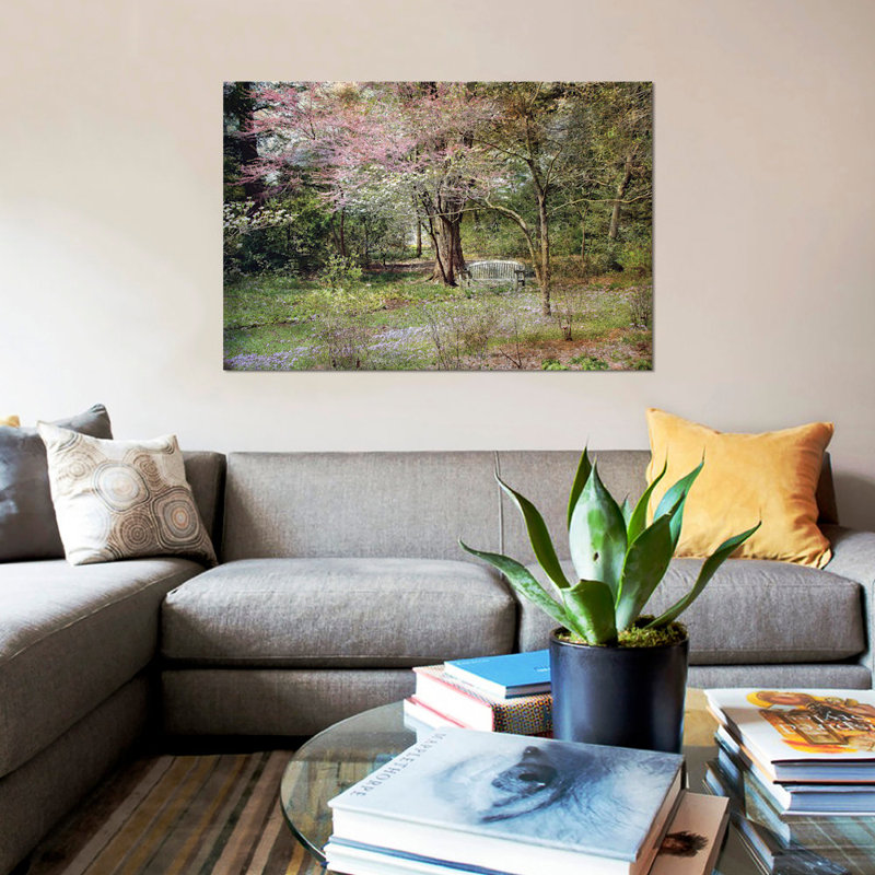 " Spring " by John Rivera, 18" H x 26" W x 1.5" D, Black Framed Canvas, No Mat