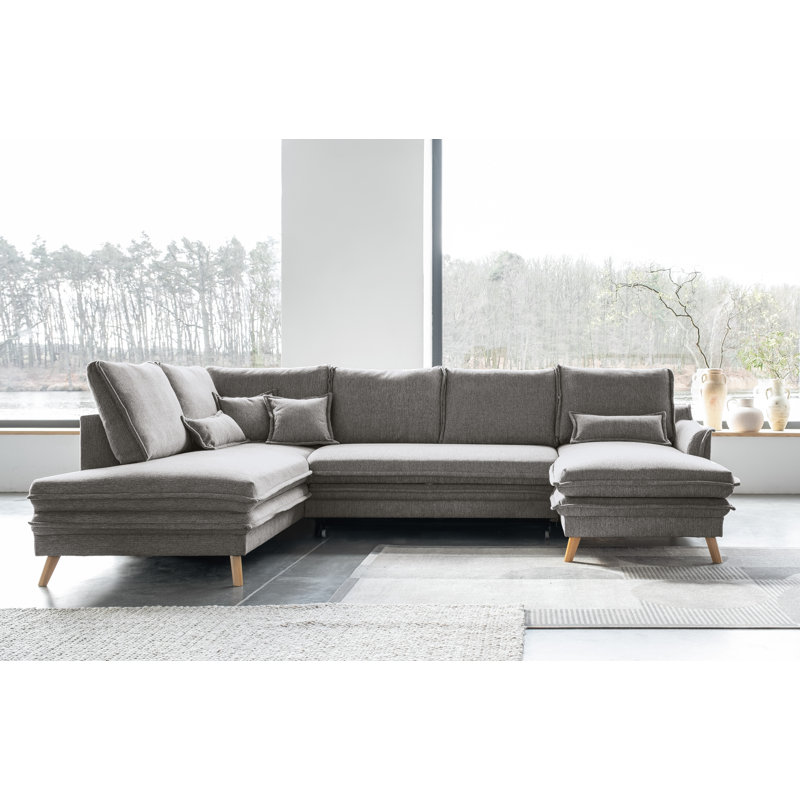Charming Charlie Limited 8 Seater Sofa Bed, Left facing, Grey
