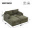 63.39" Wide Upholstered Combination Sofa Bed;chenille-400171987