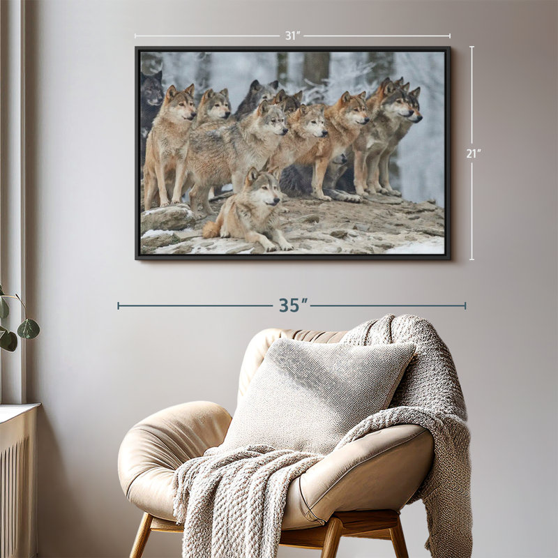 " Wild Wolf Pack ", 31" H x 21" W