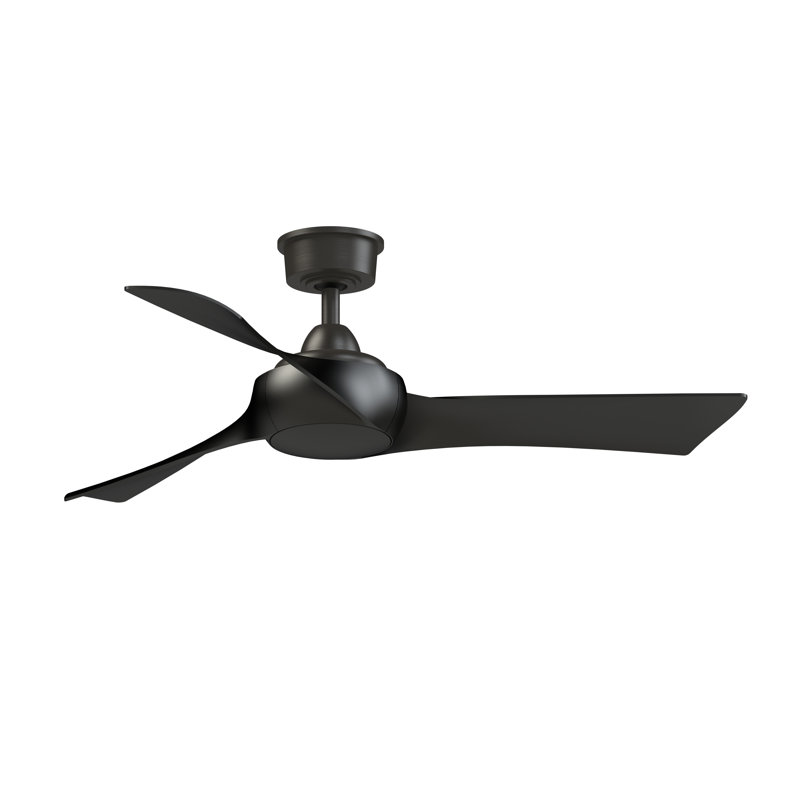 Wrap Custom 48 inch Indoor/Outdoor Ceiling Fan - Dark Bronze with Black blades, Black, Dark Bronze