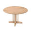 Petite table de salle à manger 47 po pour 4 personnes, plateau en panneau de fibres à densité moyenne et base en bois robuste, chêne naturel
