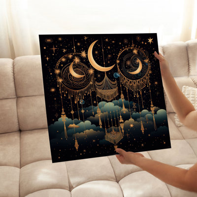 Astronomy and Space Celestial Moons I Bohemian Unframed Art Print