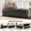 Banc repose-pieds en similicuir avec rangement pour chambre-414018834