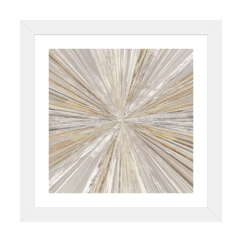 Shimmering Light II par Tom Reeves - impression d'art graphique, H 16 po x l 16 po, Papier dans un cadre photo, Blanc