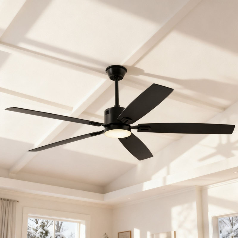 62" Modern Smart Large Ceiling Fan with Dimmable 3CCT LED Lights, 6-Speed Reversible DC Motor, Timer, Remote & App Control
