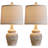 Dolans 18.75＂light brown retro country carved floral living room bedroom bedside lamp