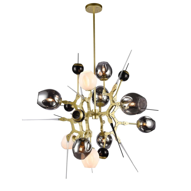 Lustre linéaire moderne 10 lumières spoutnik Nazih