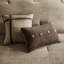 Édredon grand 7 pièces en faux suède brun - décor de chalet, oreillers décoratifs et suède-120945036-120945035