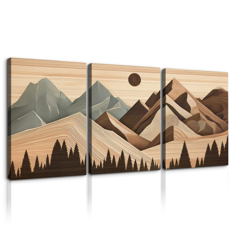" Wrapped Canvas " 3 - Pieces, 20" H x 30" W x 4.5" D