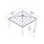 Dallas 3.5m x 3.5m Metal Patio Gazebo