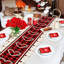 Chemin de table écossais à motif de coeurs 13 x 72 pouces, décoration de fêtes saisonnières pour la fête intérieure