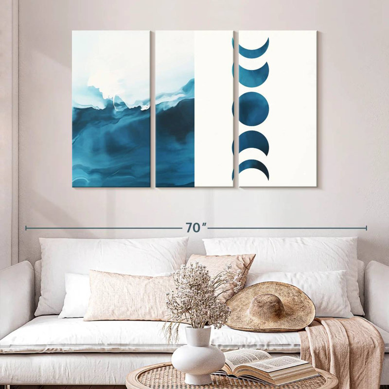 Avery Moonshine Waves Diptych, 32" H x 50" W