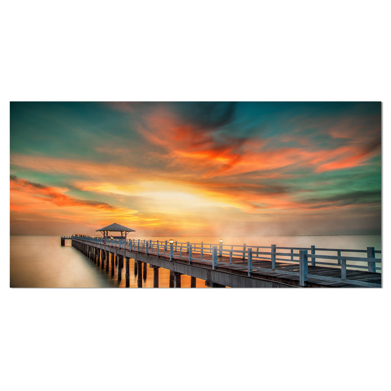 «Wooden Pier», impression, H 16 po x l 32 po x P 1 po, Toile tendue
