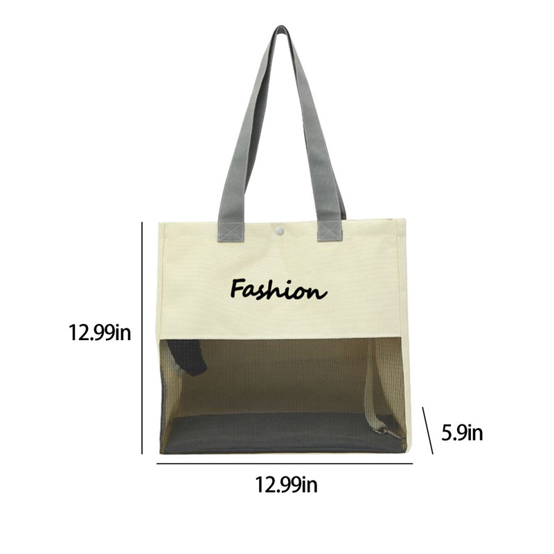 Sac fourre-tout en maille respirante pour chat, Beige