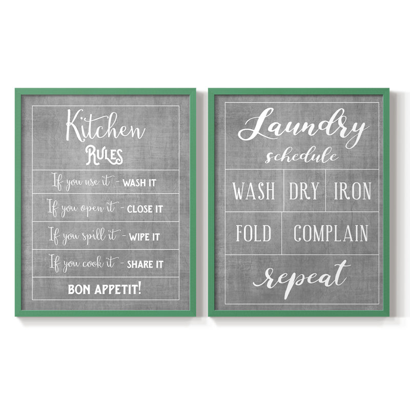 Bon Appetit-Premium Framed Print -Ready to Hang - No Nails Required - No Nails Required, 11" H x 18" W, Grey