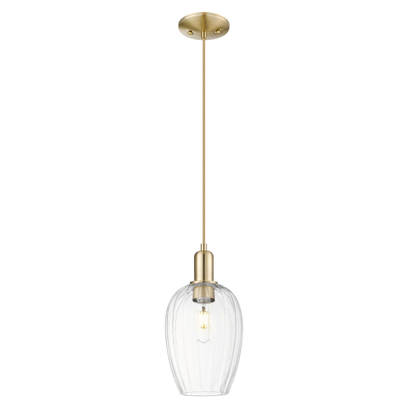 Downtown Urban - Preston - Mini-luminaire suspendu avec abat-jour en forme de flûte 6 "1 lumière Preston, Clair