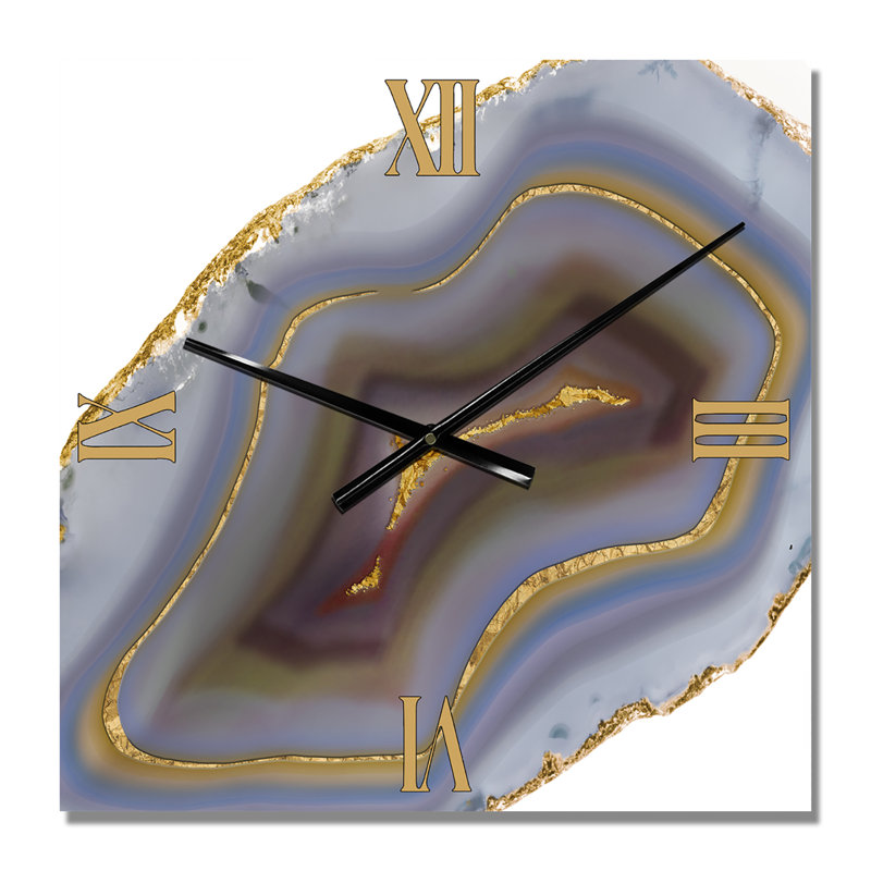 Golden Core Agate - Horloge murale tendance, Moyen