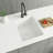  18' L X 16''W Undermount Single Bowl White Granite Composite Kitchen Sink-117542346