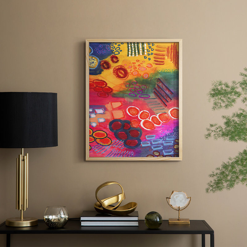 Reproduction encadrée de Vivacialy II - bois massif, Naturel, H 21 po x l 17 po