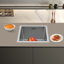 Évier de cuisine rectangulaire encastré en acier inoxydable moderne et minimaliste Modern-123259424