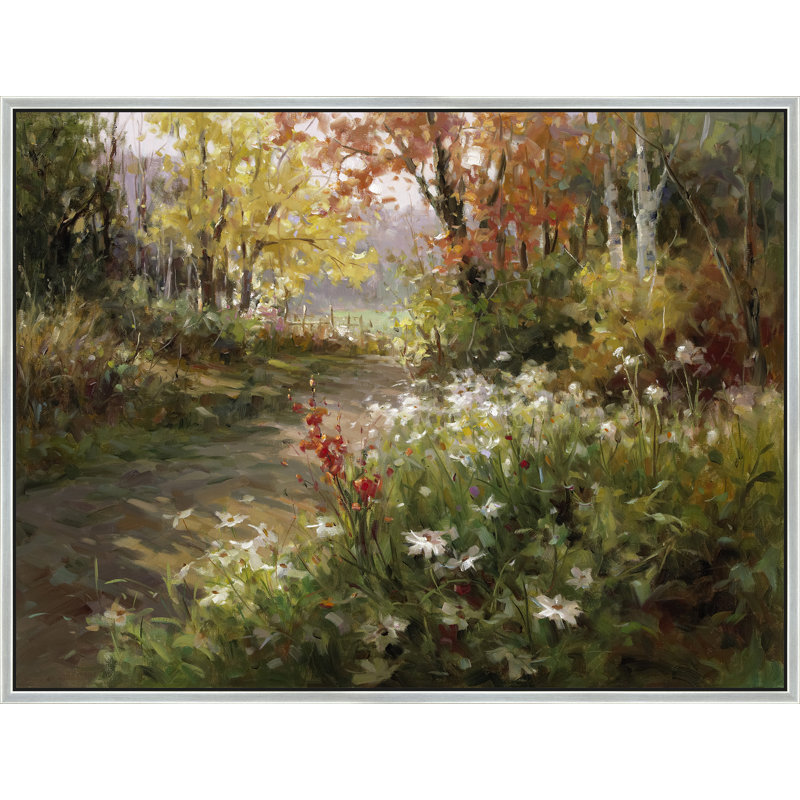 Path Of Autumn Light Print, Silver, 32" H x 42" W
