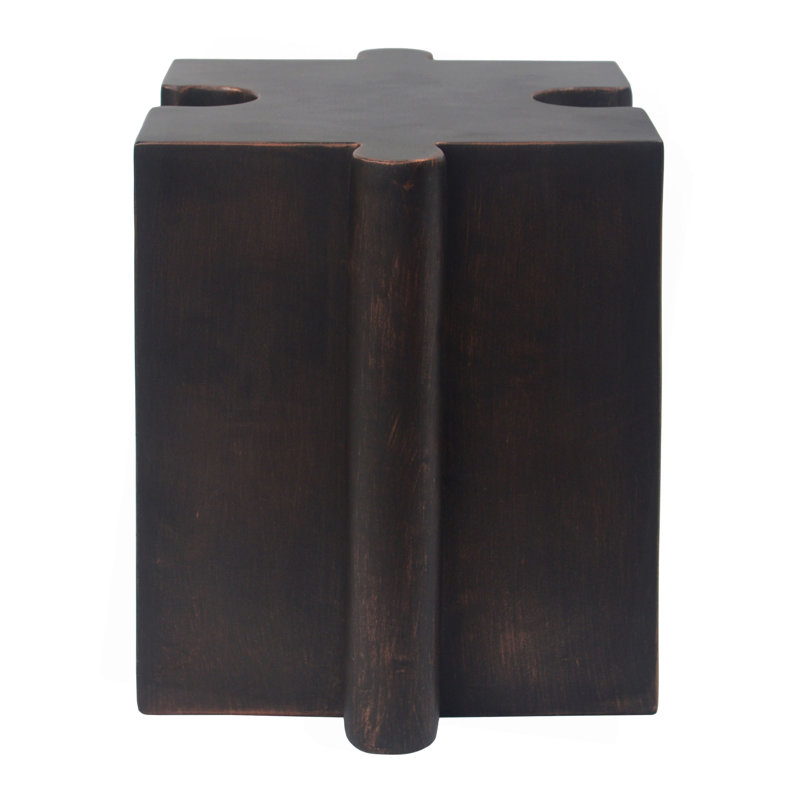 Puzzle Art Side Table, Modular Concave Edge MGO Table - Buy Singles Or Combine For Custom Layouts, Indoor & Outdoor, Copper