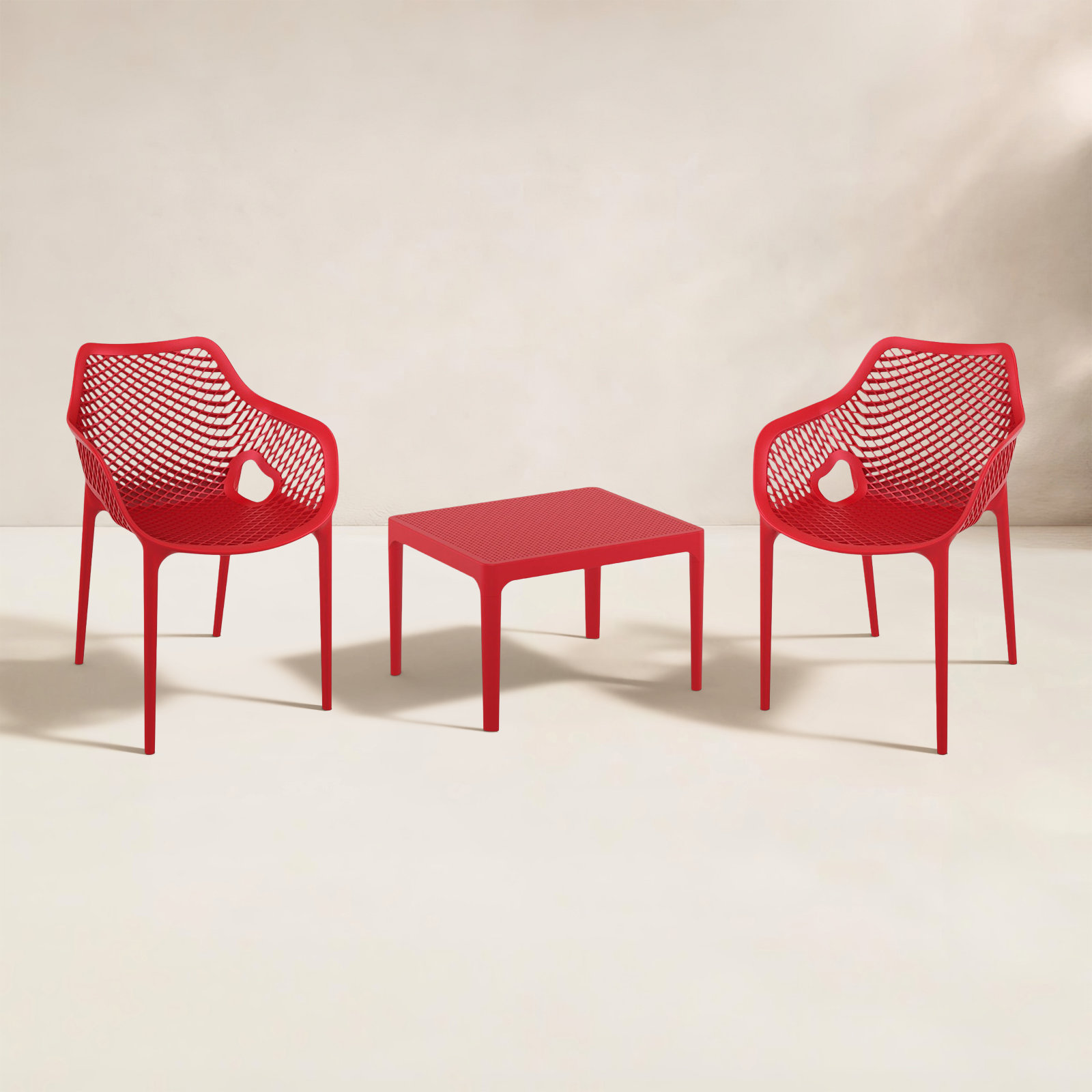 Farrah 2-Person Patio Seating Group, Red