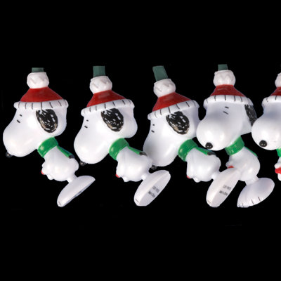 Kurt Adler Indoor/Outdoor UL 10-Light Snoopy Light Set, 9ft