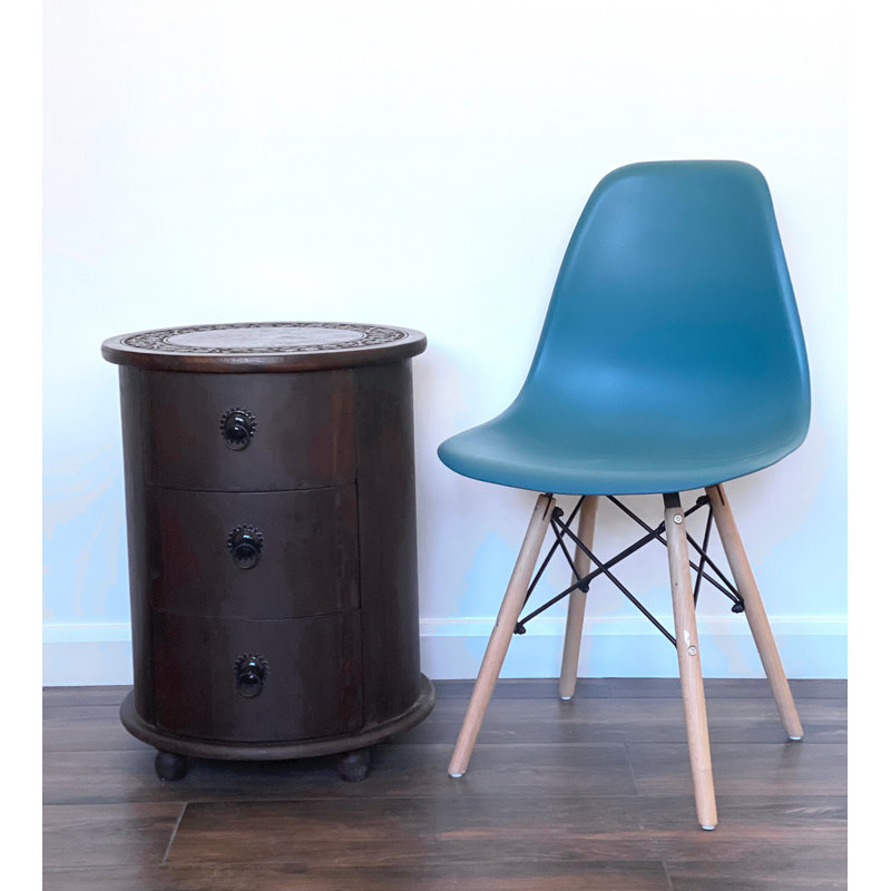 Aurelie 45cm W Particle Board / Chipboard Bedside Table, Brown