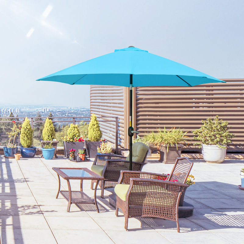 Aramie 263cm Tilt Market Parasol, Blue