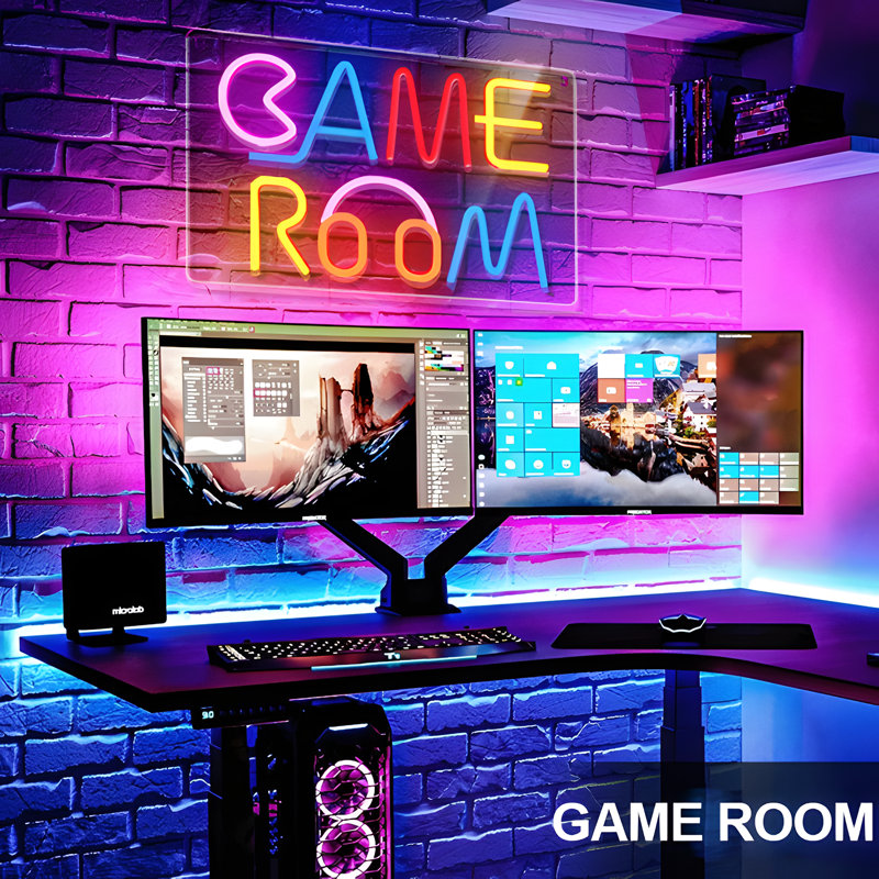 15.7" Colorful Game Room Neon Sign Dimmable LED Neon Sign Light