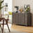Fluted Storage Cabinet 2 Door with Drawer & Adjustable Shelf-482832036
