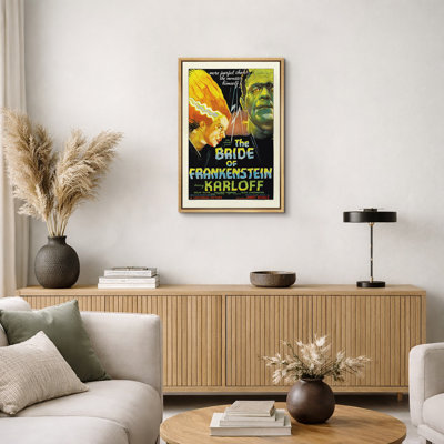 «Bride of Frankenstein Classic Horror», affiche d'art de film, photos de monstre rétro, impression sur toile encadrée