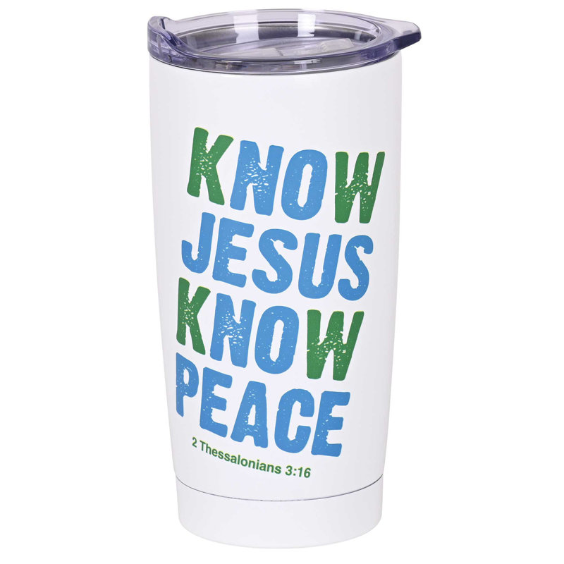 Tumbler Know Jesus Know Peace 20 Oz