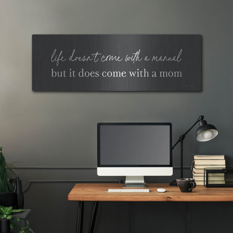  «Life Manual» par Lettred & Lined, art mural en métal, 48 po x 16 po, H 16 po x l 48 po
