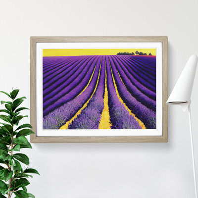 Flawless Lavender Flower Field - Single Picture Frame Print