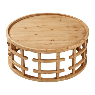 Kayann 31.5“ Solid Wood Coffee Table with Tray Tabletop