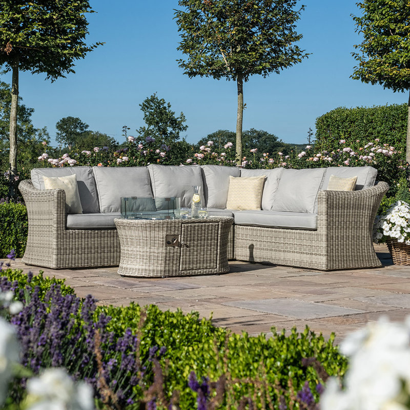 Balcom 5 Seater Rattan Corner Sofa Set