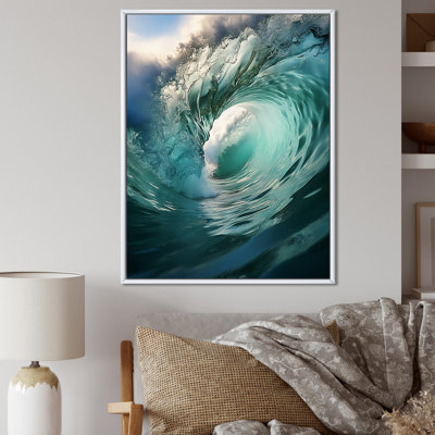 «Sunshine In Breaking Waves Nature», photographie sur toile
