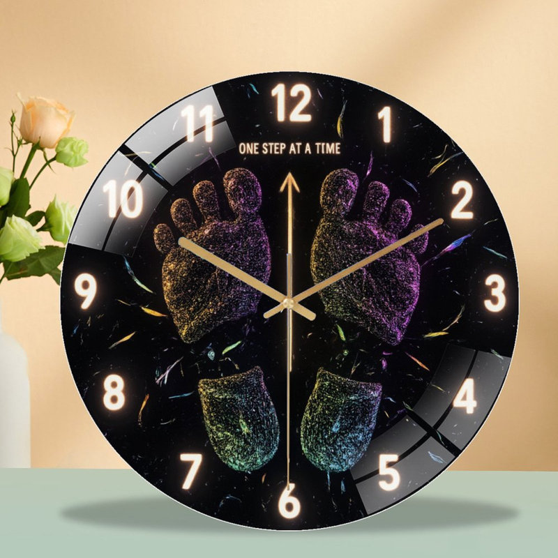 Horloge murale en verre 12 pi